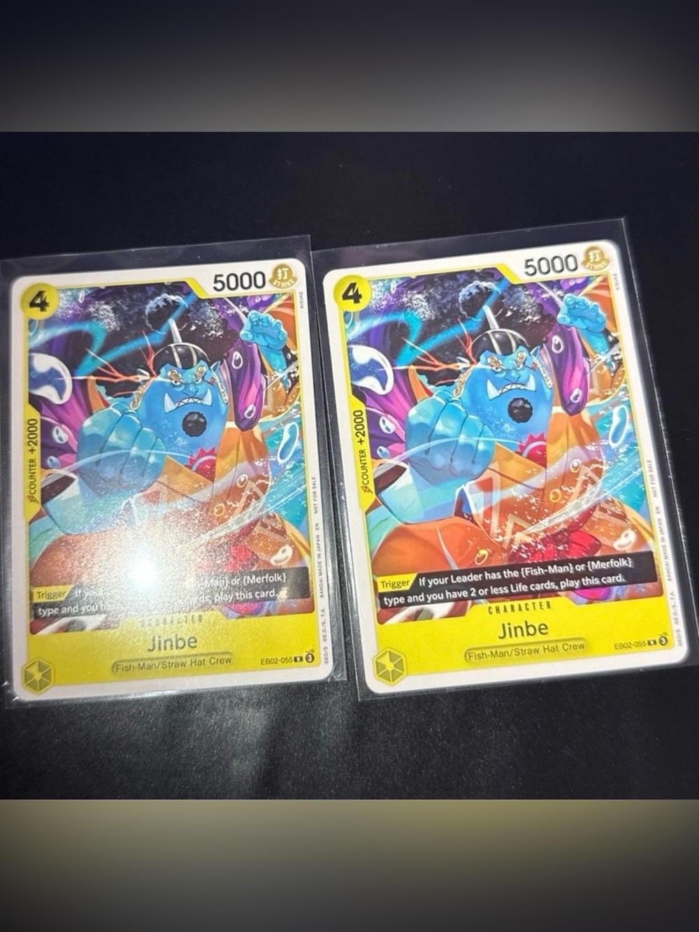 2x Jinbe Tournament Pack 2025 Vol 3 One Piece promo trading card EB02-55 Art